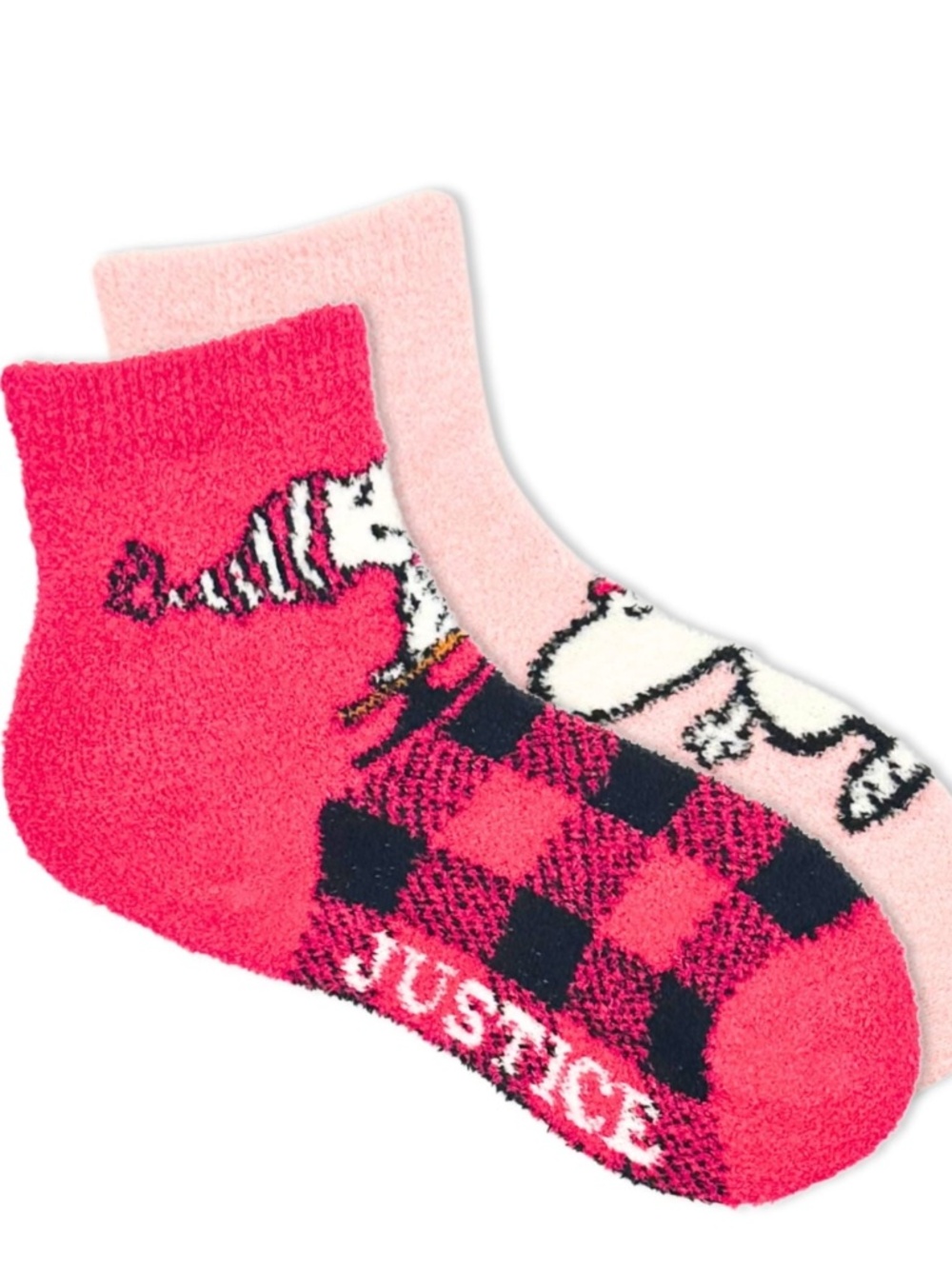 Peanuts Snoopy Justice Girls 2 PK Socks Size S/M NWT